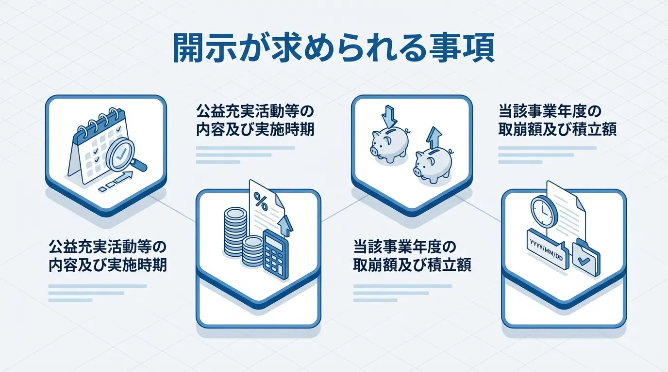 開示が求められる事項