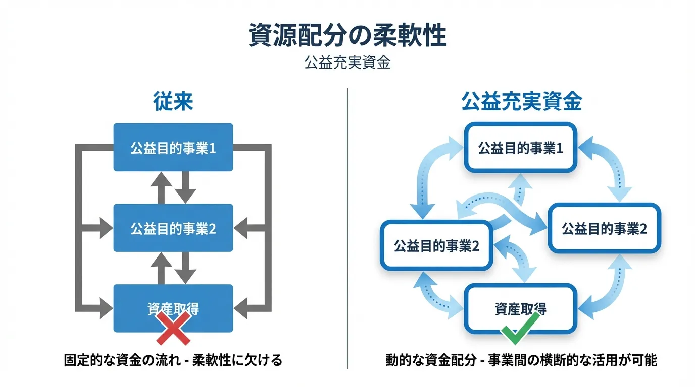 公益充実資金の資源配分の柔軟性
