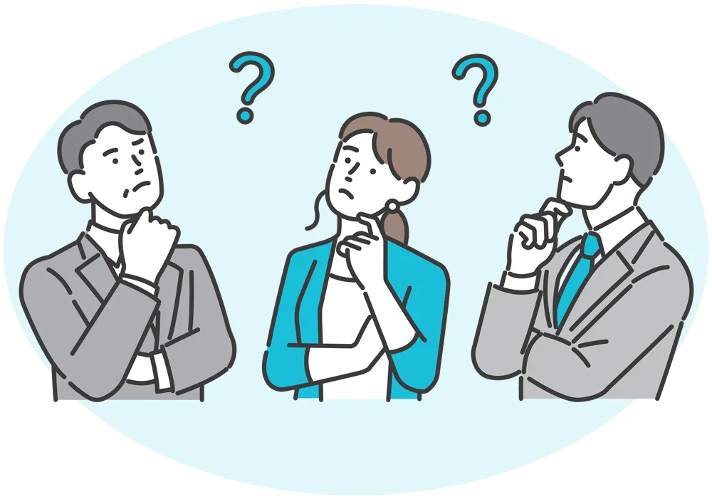 費用が気になる人たちのイラスト